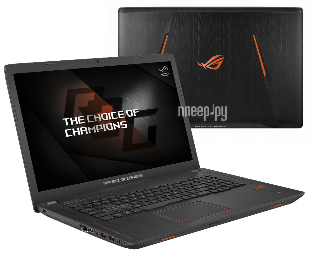  ASUS ROG GL753VD-GC279T 90NB0DM2-M04150 (Intel Core i5-7300HQ 2.5 GHz / 8192Mb / 1000Gb + 256Gb SSD / DVD-RW / nVidia GeForce GTX 1050 4096Mb / Wi-Fi / Cam / 17.3 / 1920x1080 / Windows 10 64-bit)  72434 