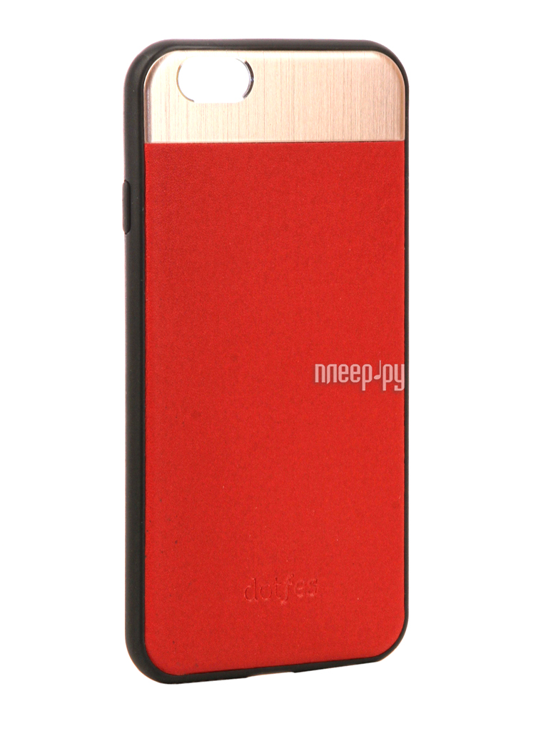  - Dotfes G03 Aluminium Alloy Nappa Leather Case  APPLE iPhone 6 / 6S Red 47077  911 