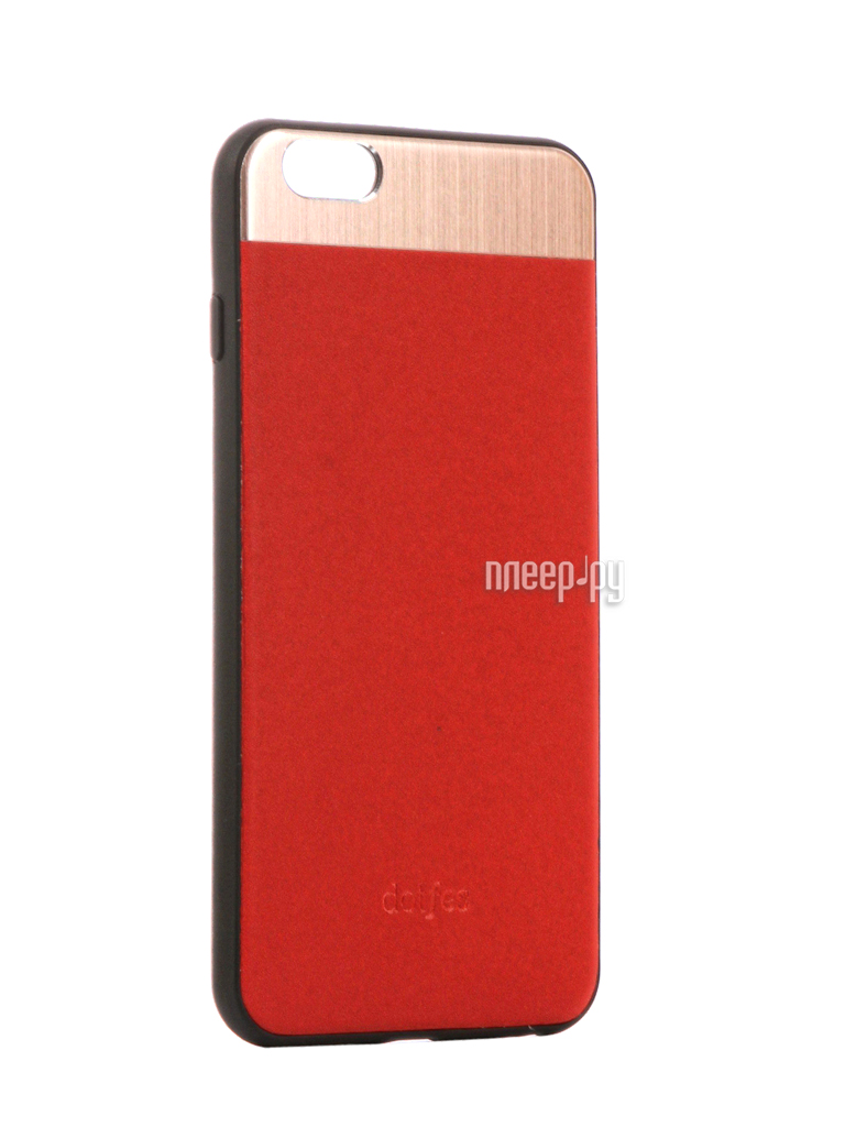  - Dotfes G03 Aluminium Alloy Nappa Leather Case  APPLE iPhone 6 Plus / 6S Plus Red 47081  875 