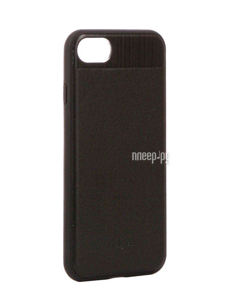  - Dotfes G03 Aluminium Alloy Nappa Leather Case  APPLE iPhone 7 Black 47088  894 