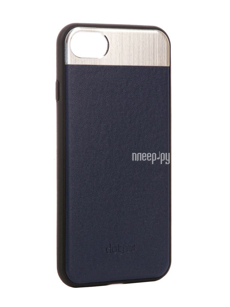  - Dotfes G03 Aluminium Alloy Nappa Leather Case  APPLE iPhone 7 Blue 47087 