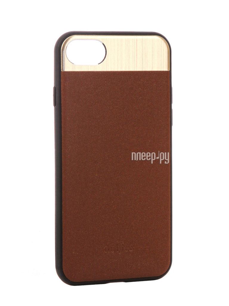  - Dotfes G03 Aluminium Alloy Nappa Leather Case  APPLE iPhone 7 Brown 47086 