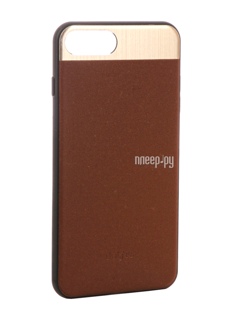  - Dotfes G03 Aluminium Alloy Nappa Leather Case  APPLE iPhone 7 Plus Brown 47090 