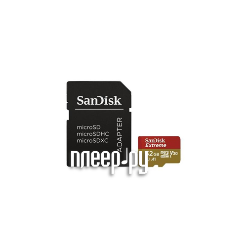   32Gb - SanDisk Extreme microSDXC V30 A1 UHS-I U3 SDSQXAF-032G-GN6MA    SD  4316 