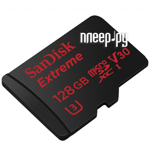   128Gb - SanDisk Extreme microSDXC V30 A1 UHS-I U3 SDSQXAF-128G-GN6MA    SD 