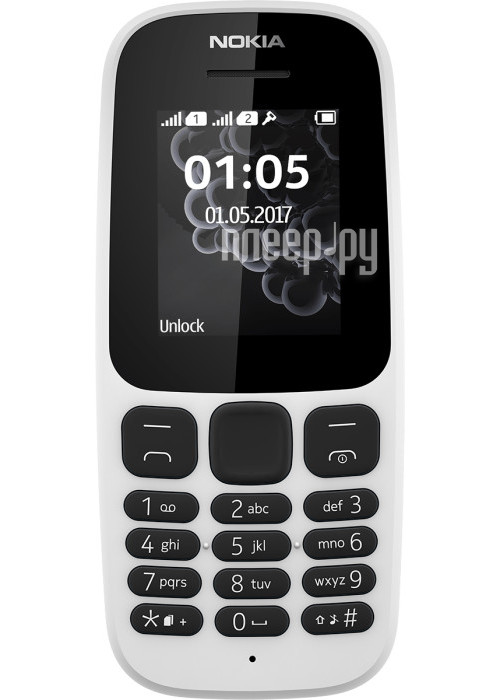   Nokia 105 Dual Sim TA-1034 White  1084 