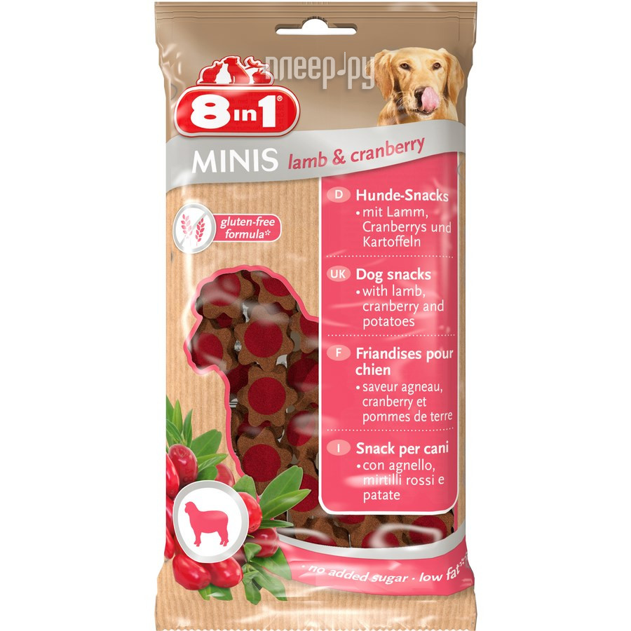  8 in 1 Minis Lamb & Cranberry 100g   122746  101 