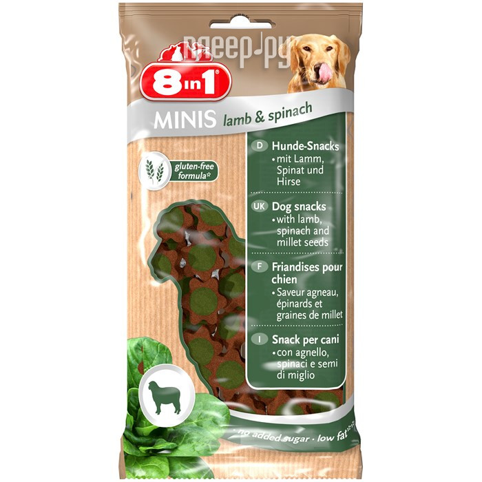  8 in 1 Minis Lamb & Spinach 100g   125242  101 