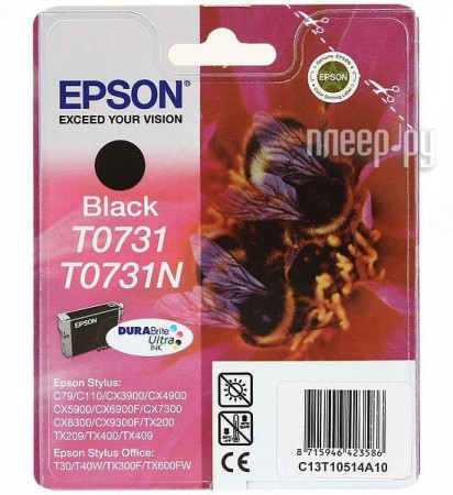  Epson T0731 EPT10514A10 / C13T10514A10 / T07314A Black  C79 / CX3900 / CX4900 / CX5900