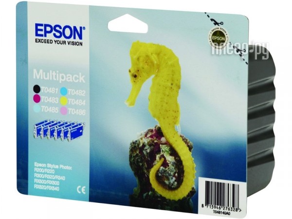  Epson T0487 C13T04874010 Multipack  R200 / R320 / RX600