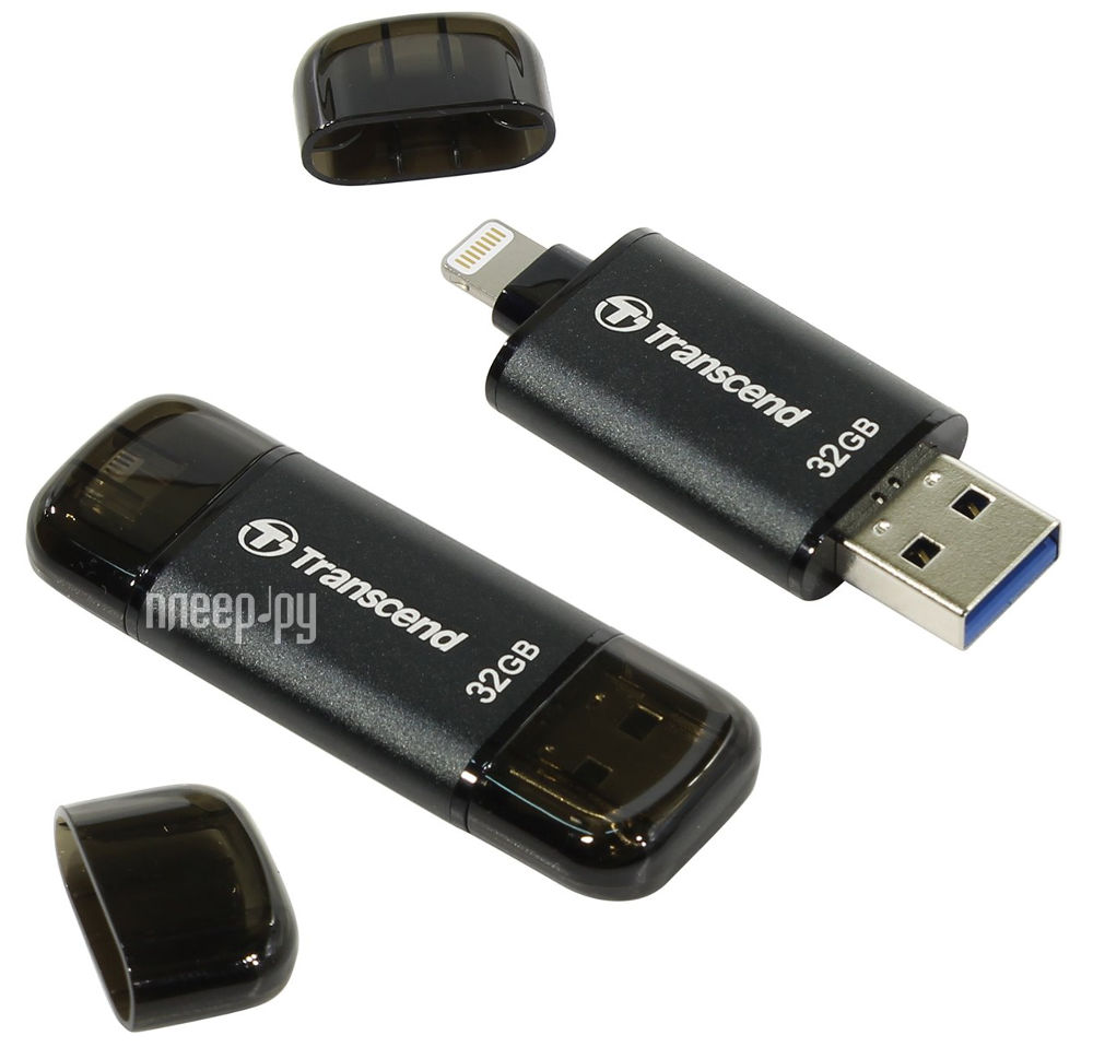 USB Flash Drive 32Gb - Transcend JetDrive Go 300 Lightning Black TS32GJDG300K