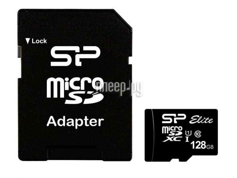   128Gb - Silicon Power - Micro Secure Digital XC Class 10 UHS-I Elite SP128GBSTXBU1V10SP    SD 