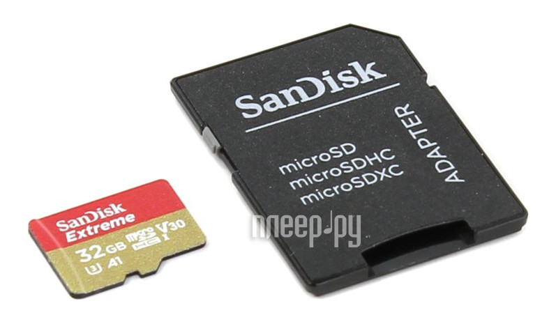   32Gb - SanDisk Extreme Action microSDXC V30 A1 UHS-I U3