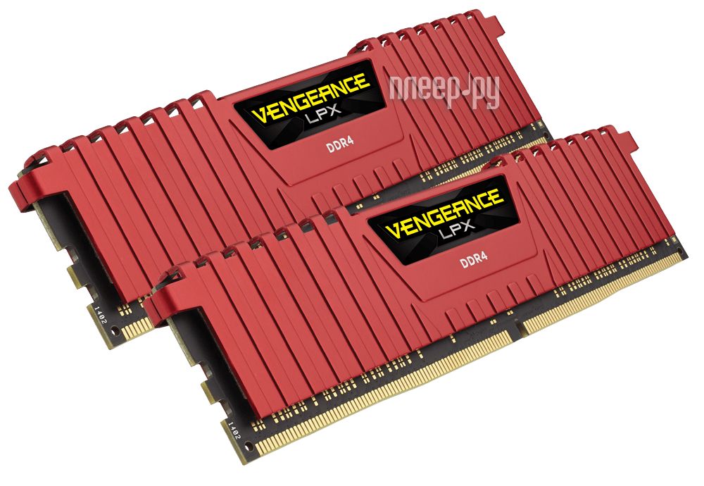   Corsair Vengeance LPX Red DDR4 DIMM 2400MHz PC4-21300 CL15 - 16Gb KIT (2x8Gb) CMK16GX4M2A2400C16R  9336 