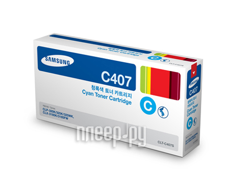  Samsung CLT-C407S Cyan  CLP-320 / 320N / 325 / CLX-3185 /