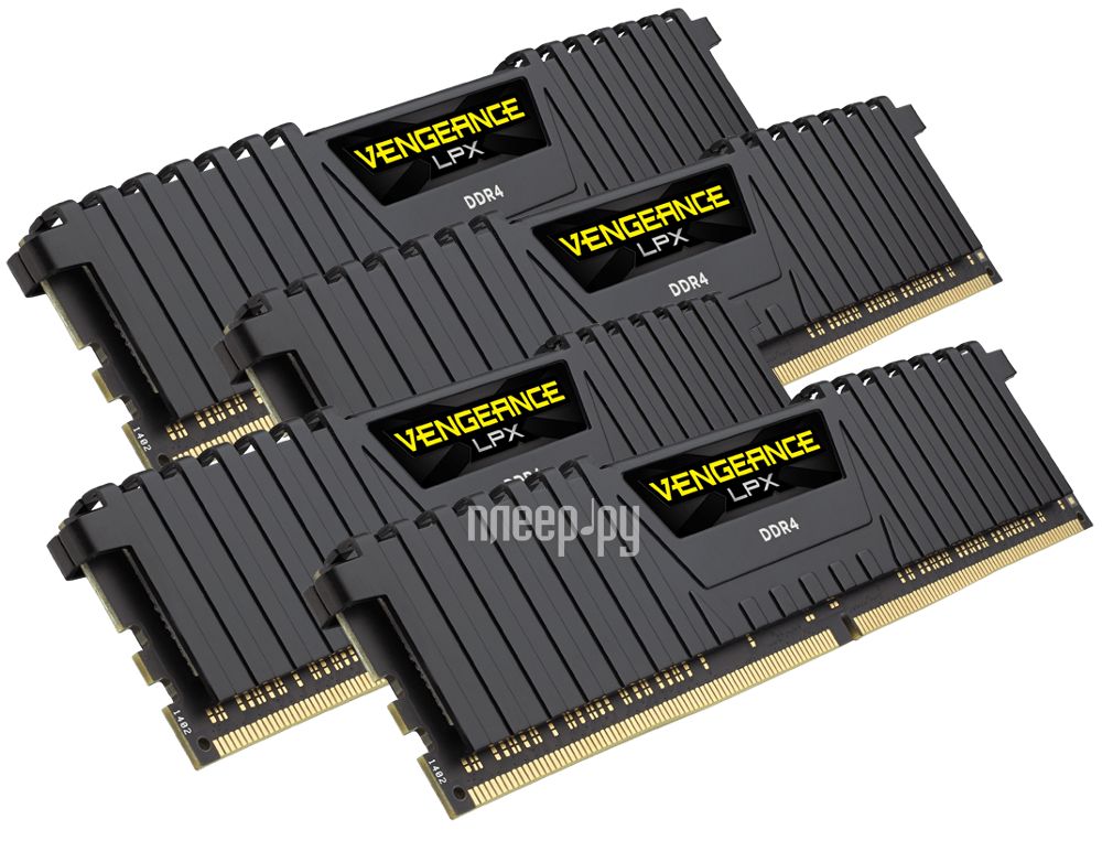   Corsair Vengeance LPX DDR4 DIMM 2133MHz PC4-17000 CL15 - 32Gb KIT (4x8Gb) CMK32GX4M4A2133C15 