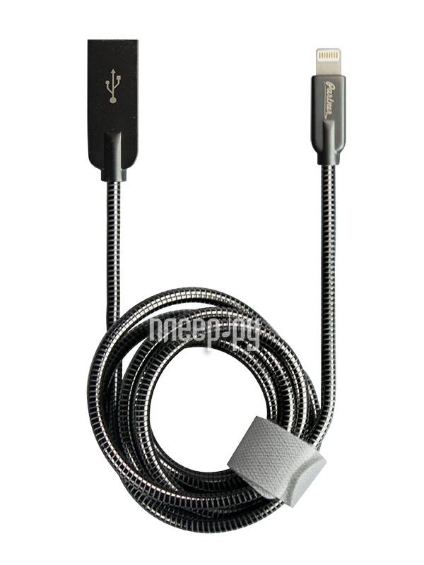  Partner Steely USB - Lightning 1.2m Grey 037724 