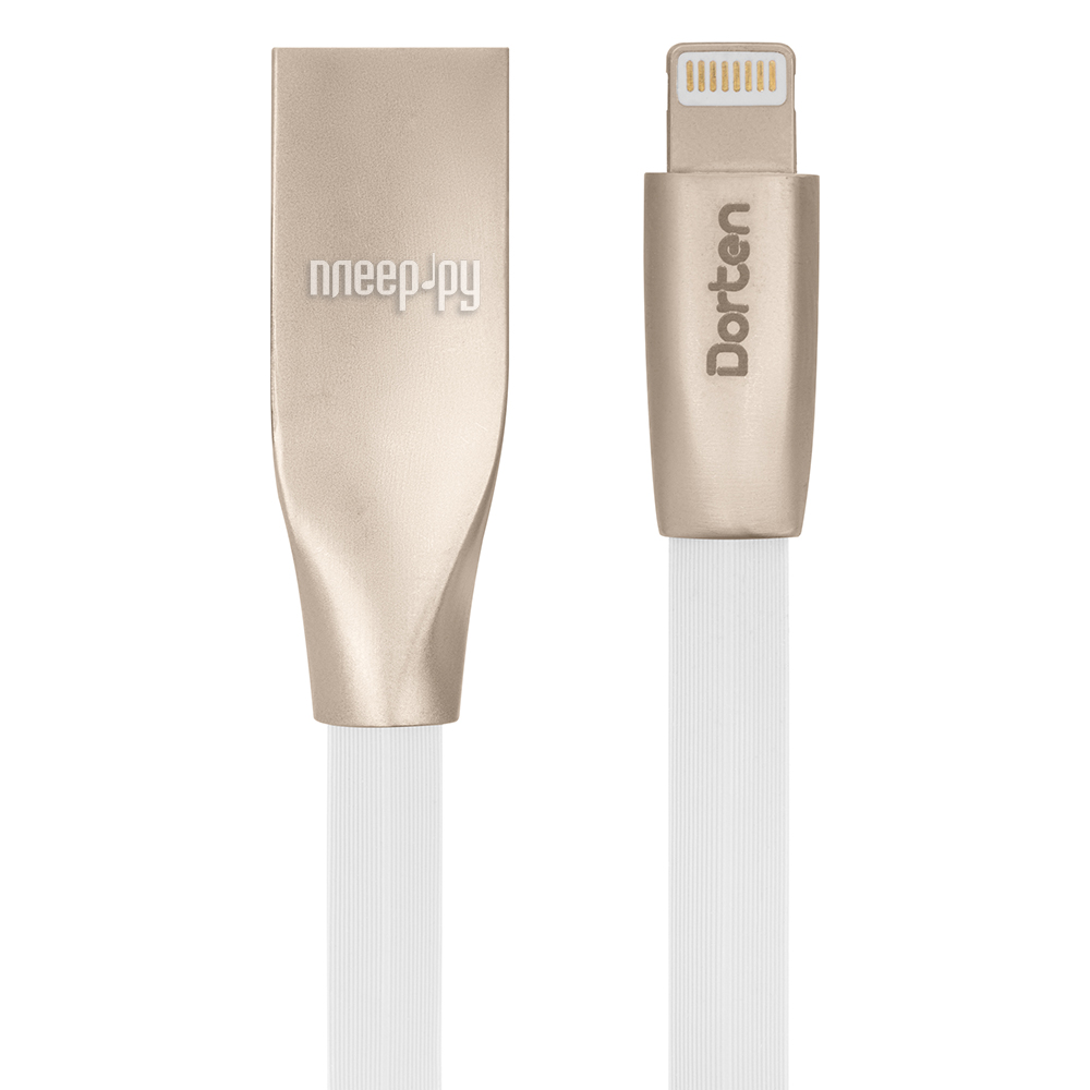  Dorten Zinc Shell Lightning to USB Cable  iPhone / iPad / iPad mini White DN312400 