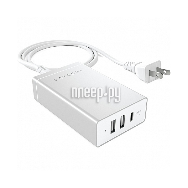  Satechi USB-C 40W Travel Charger  iPhone / iPad / Macbook 12 Silver STACCAS