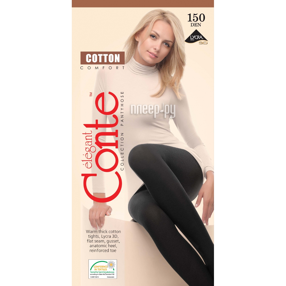 Conte Cotton  5 (XL)  150 Den Nero