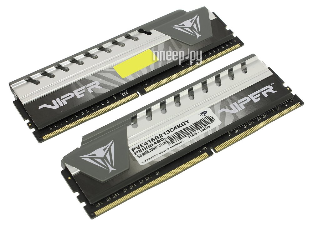   Patriot Memory DDR4 DIMM 2133Mhz PC4-17000 CL14 - 16Gb KIT (2x8Gb) PVE416G213C4KGY  9308 