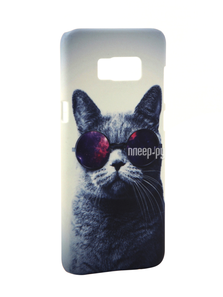   Samsung Galaxy S8 Plus With Love. Moscow Cat with Glasses 7100 