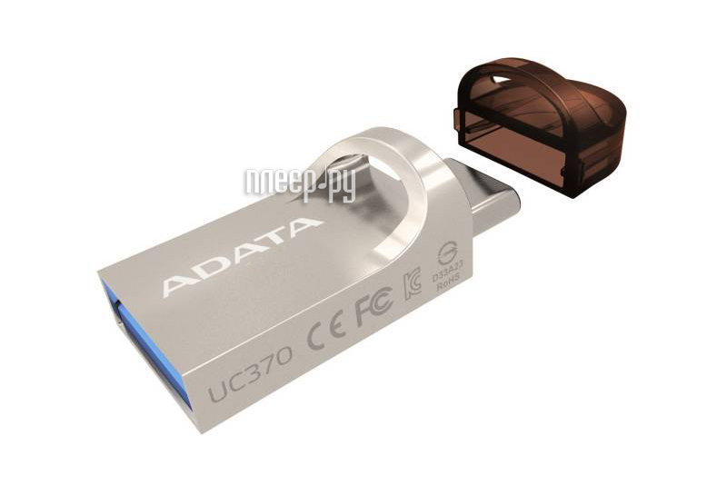 USB Flash Drive 64Gb - A-Data DashDrive UC370 OTG USB 3.1 / Type-C Gold AUC370-64G-RGD  2115 