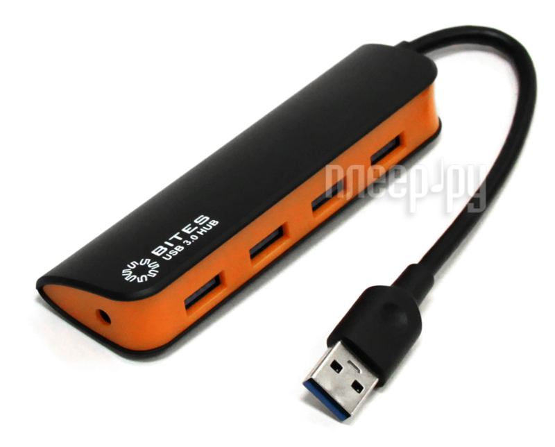 USB 5bites 4xUSB 3.0 - HB34-307BK Black 
