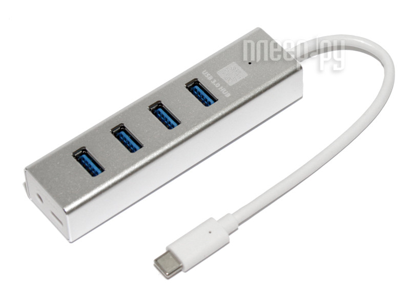  USB 5bites 4xUSB 3.0 - HB34C-309SL Silver  936 