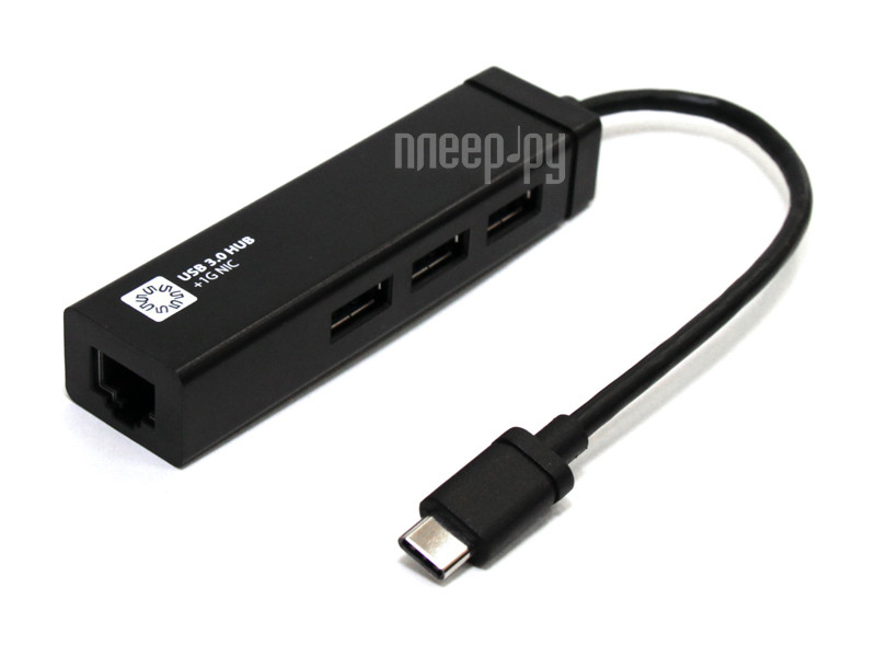  USB 5bites 3xUSB 3.0 - RJ45 UA3C-45-05BK Black 