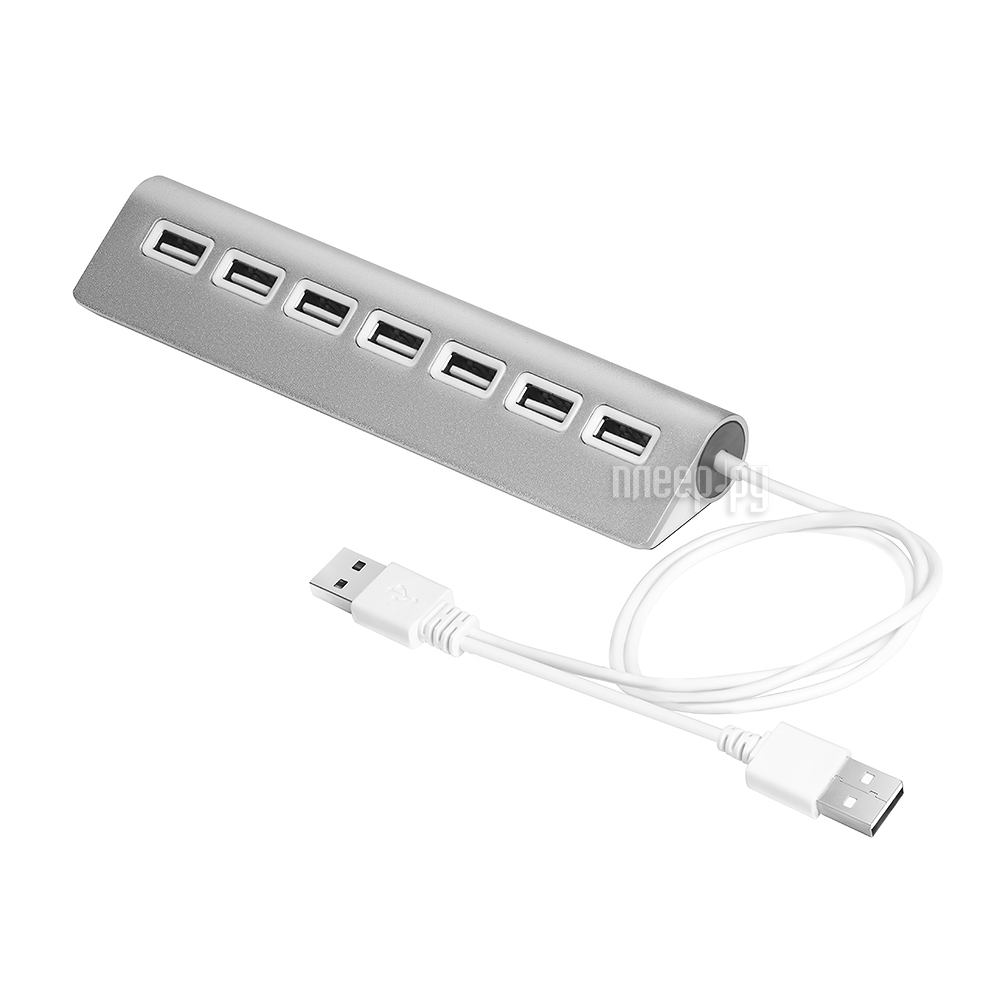  USB Greenconnect 7 ports 0.6m Silver GCR-UH227S 