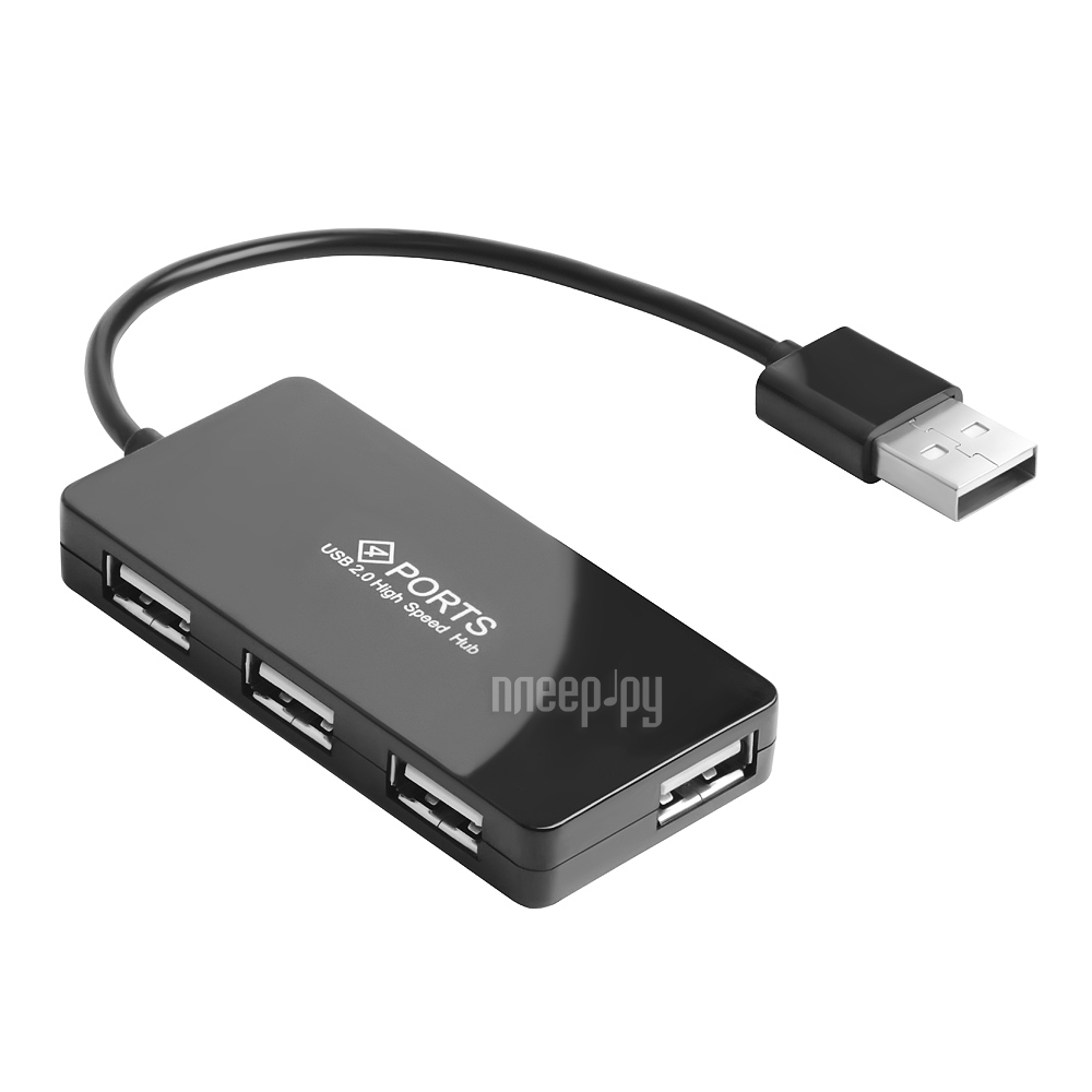  USB Greenconnect 4 ports 0.15m Black GCR-UH244B 
