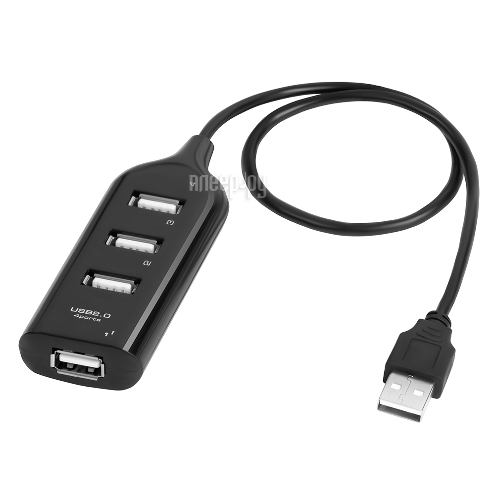  USB Greenconnect 4 ports 0.4m Black GCR-UH234B  417 