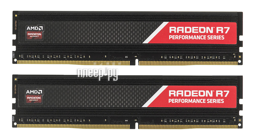   AMD DDR4 DIMM 2400MHz PC4-19200 CL15 - 16Gb KIT (2x8Gb) R7416G2400U2K