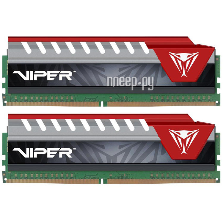   Patriot Memory Viper Elite DDR4 DIMM 2800MHz PC4-22400 CL16 - 16Gb KIT (2x8Gb) PVE416G280C6KRD Red  9820 