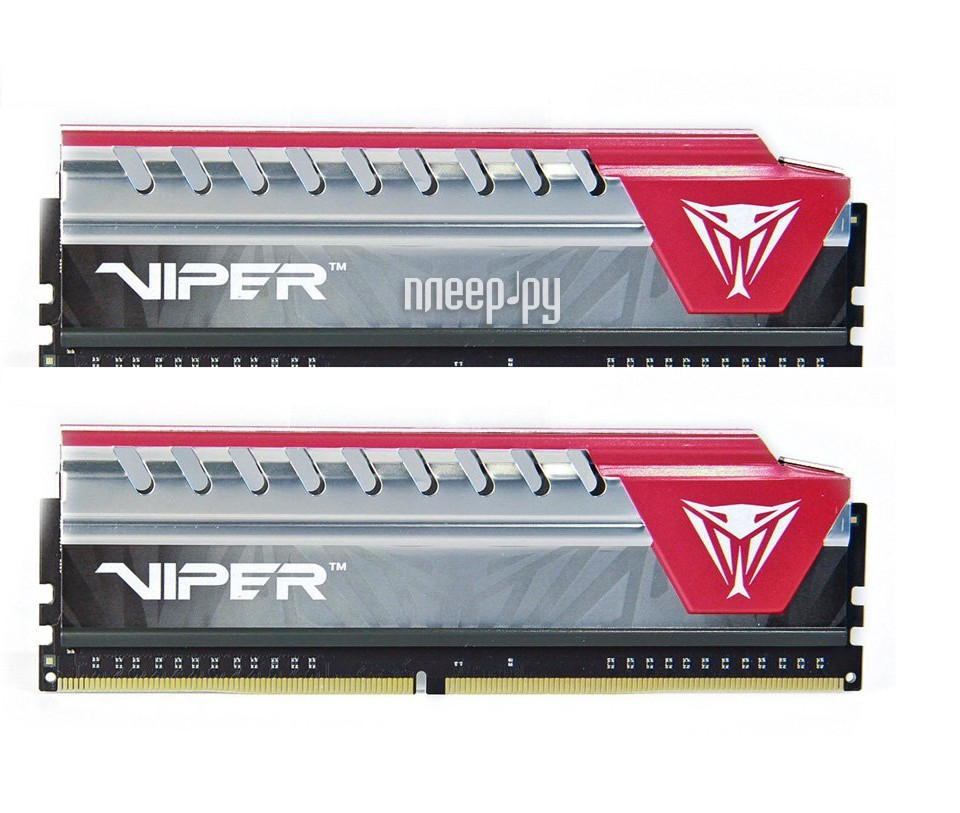   Patriot Memory Viper Elite DDR4 DIMM 1600MHz PC4-19200 CL16 - 8Gb KIT (2x4Gb) PVE48G240C5KRD Red