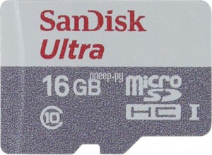 Фото 16Gb - SanDisk Ultra microSD Class 10 UHS-I SDSQUNS-016G-GN3MN (Оригинальная!)