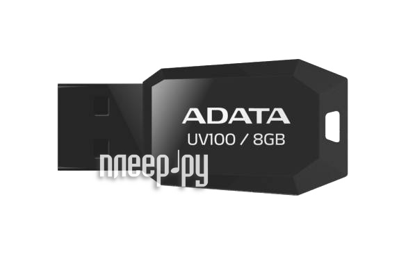 USB Flash Drive 8Gb - A-Data UV100 Classic Black AUV100-8G-RBK 