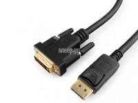 Фото Gembird Cablexpert DisplayPort to DVI 20M/25M 1.0m Black CC-DPM-DVIM-1M
