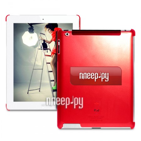   PURO Crystal Cover Fluorescent for iPad 2 / iPad 3 NEW ,   Smart Cover Red 