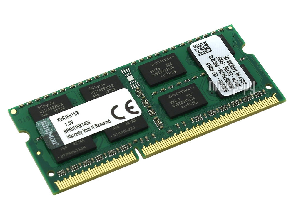   Kingston DDR3 SO-DIMM 1600MHz PC3-12800 - 8Gb KVR16S11 / 8  3584 