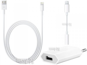 Фото Зарядное устройство APPLE 5W USB Power Adapter для iPhone / iPod / iPad Выгодный набор + подарок серт. 200Р!!!