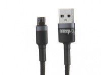 Фото Baseus Cafule Cable USB - MicroUSB 2.4A 50cm Grey-Black CAMKLF-AG1
