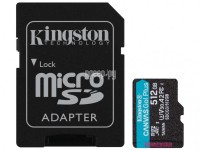 Фото 512Gb - Kingston Canvas Go! Micro Secure Digital HC Class10 UHS-I Canvas Select + SD Adapter SDCG3/512GB с переходником под SD (Оригинальная!)