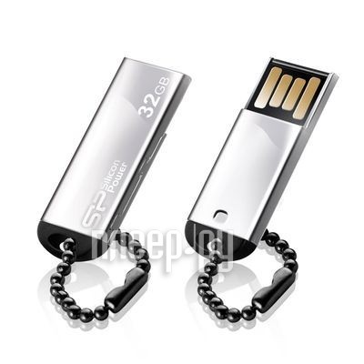 USB Flash Drive 32Gb - Silicon Power Touch 830 Silver SP032GBUF2830V1S 