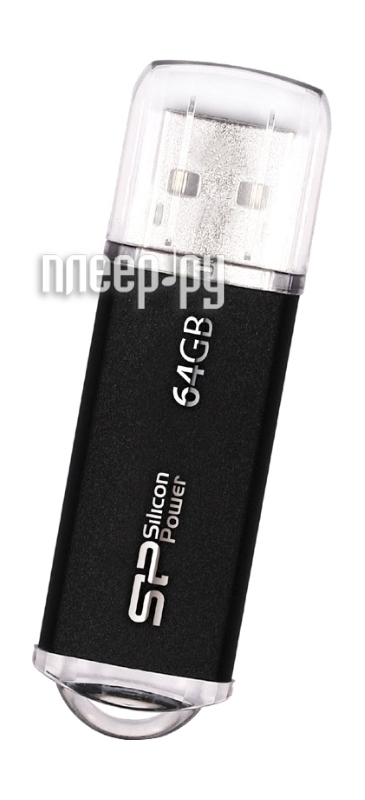 USB Flash Drive 64Gb - Silicon Power Ultima II I-Series Black SP064GBUF2M01V1K  1104 