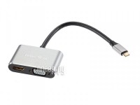 Фото Telecom USB-Type-C - HDMI / USB3.0 / PD / VGA Alum Grey TUC055