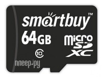 Фото 64Gb - SmartBuy MicroSD Class 10 SB64GBSDCL10-00LE (Оригинальная!)