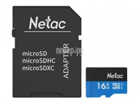 Фото 16Gb - Netac microSDHC P500 NT02P500STN-016G-R с переходником под SD (Оригинальная!)
