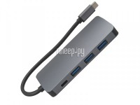 Фото Адаптер Barn&Hollis Multiport Adapter USB Type-C 8 in 1 для MacBook Grey УТ000027055